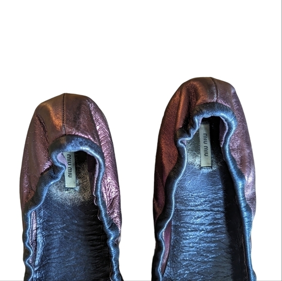 Miu Miu purple embellished jewel ballet flats sz EU 39.5 - Picture 4 of 12